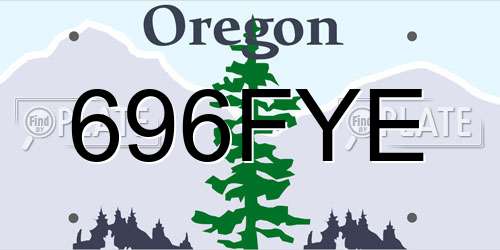 696FYE Oregon License Plate