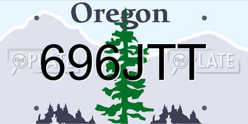 696JTT Oregon License Plate
