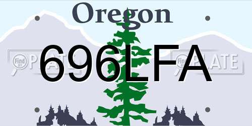 696LFA Oregon License Plate