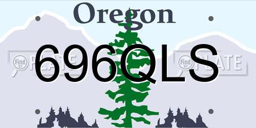 696QLS Oregon License Plate