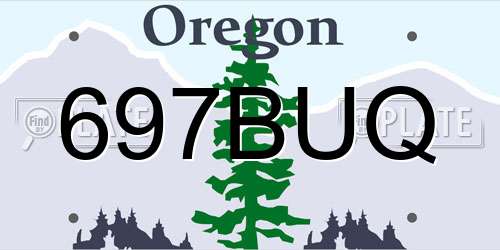 697BUQ Oregon License Plate