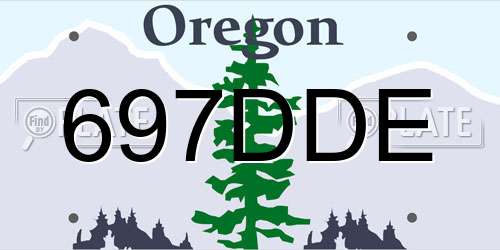 697DDE Oregon License Plate