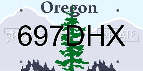 697DHX Oregon License Plate