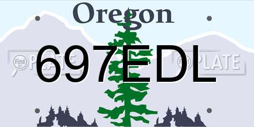697EDL Oregon License Plate