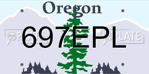 697EPL Oregon License Plate