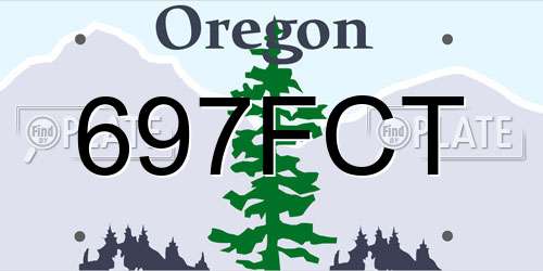 697FCT Oregon License Plate