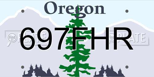 697FHR Oregon License Plate