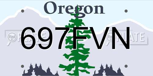 697FVN Oregon License Plate