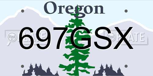 697GSX Oregon License Plate