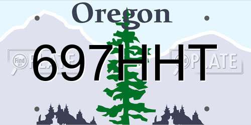 697HHT Oregon License Plate