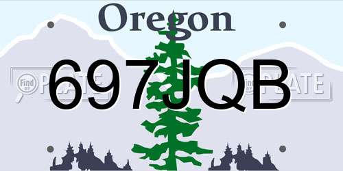 697JQB Oregon License Plate