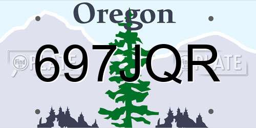 697JQR Oregon License Plate