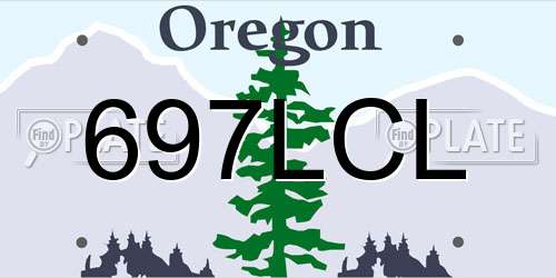 697LCL Oregon License Plate