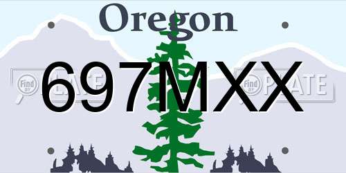697MXX Oregon License Plate