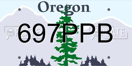 697PPB Oregon License Plate