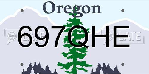 697QHE Oregon License Plate