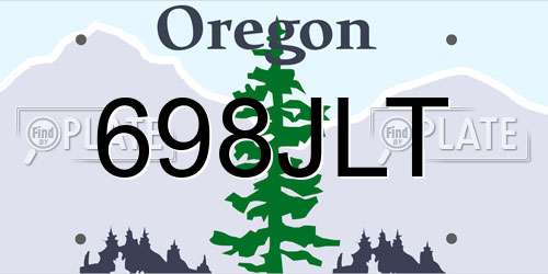 698JLT Oregon License Plate