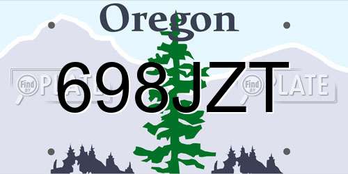 698JZT Oregon License Plate