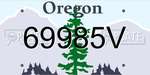 69985V Oregon License Plate