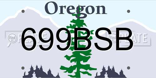 699BSB Oregon License Plate