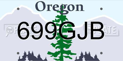 699GJB Oregon License Plate