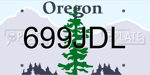 699JDL Oregon License Plate