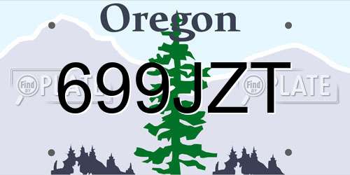 699JZT Oregon License Plate