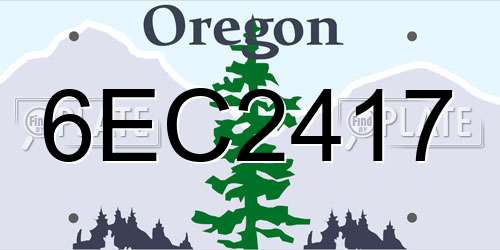 6EC2417 Oregon License Plate