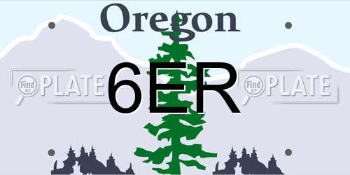 6ER Oregon License Plate