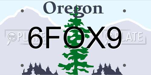 6FOX9 Oregon License Plate