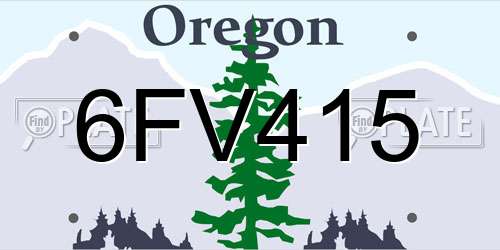 6FV415 Oregon License Plate