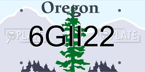6GII22 Oregon License Plate