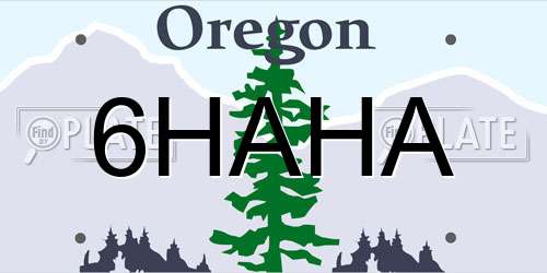 6HAHA Oregon License Plate