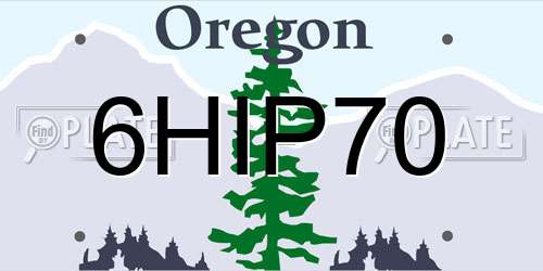 6HIP70 Oregon License Plate