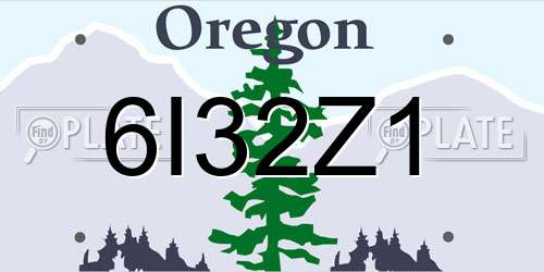 6I32Z1 Oregon License Plate