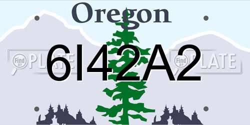 6I42A2 Oregon License Plate