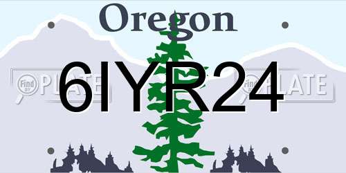 6IYR24 Oregon License Plate