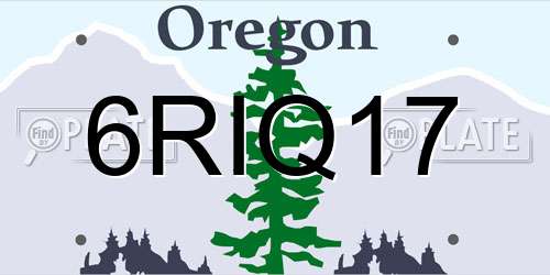 6RIQ17 Oregon License Plate