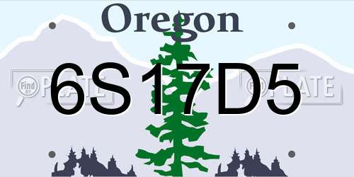 6S17D5 Oregon License Plate