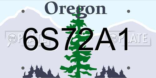 6S72A1 Oregon License Plate