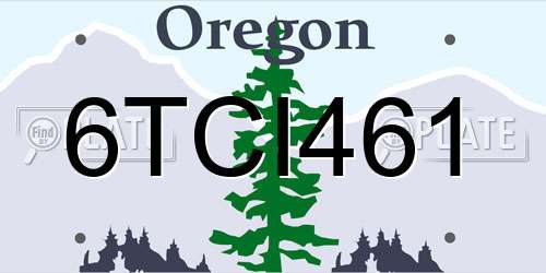 6TCI461 Oregon License Plate