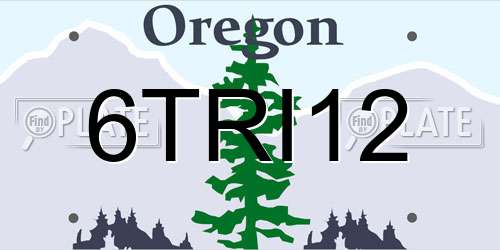 6TRI12 Oregon License Plate