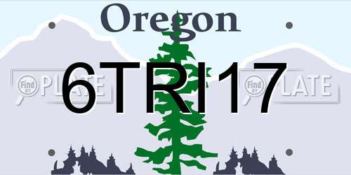 6TRI17 Oregon License Plate