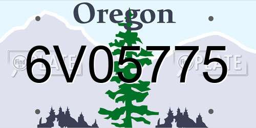 6V05775 Oregon License Plate