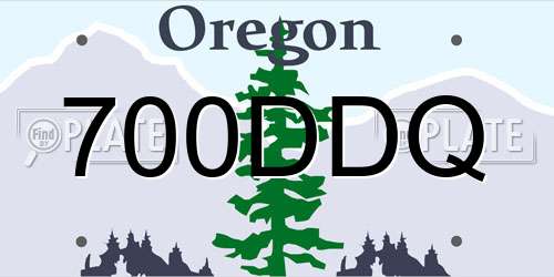 700DDQ Oregon License Plate