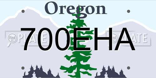 700EHA Oregon License Plate