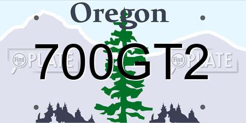 700GT2 Oregon License Plate