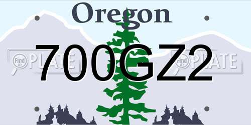 700GZ2 Oregon License Plate