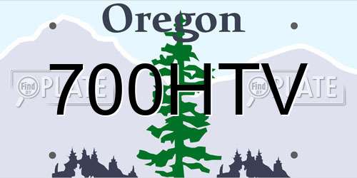 700HTV Oregon License Plate