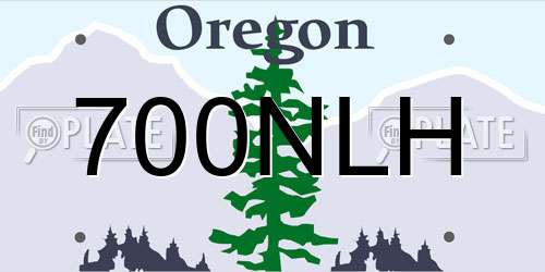 700NLH Oregon License Plate